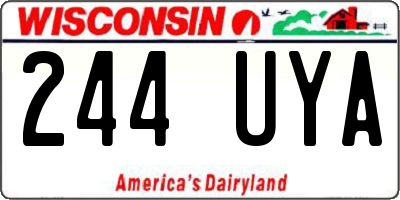 WI license plate 244UYA