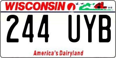 WI license plate 244UYB