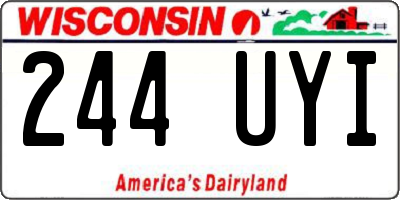WI license plate 244UYI