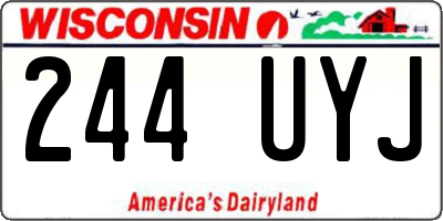 WI license plate 244UYJ