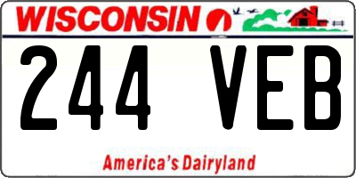 WI license plate 244VEB