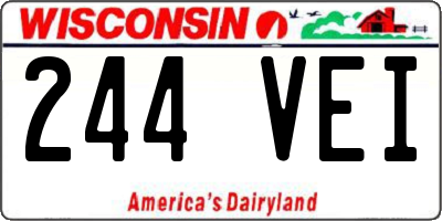 WI license plate 244VEI