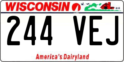 WI license plate 244VEJ