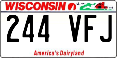 WI license plate 244VFJ