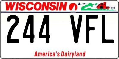 WI license plate 244VFL