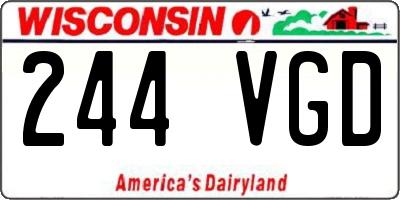 WI license plate 244VGD