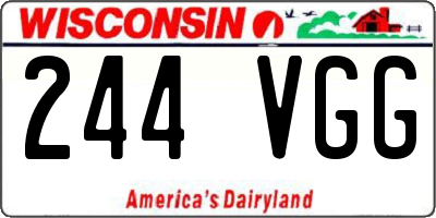 WI license plate 244VGG