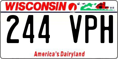 WI license plate 244VPH