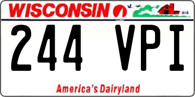 WI license plate 244VPI