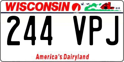 WI license plate 244VPJ
