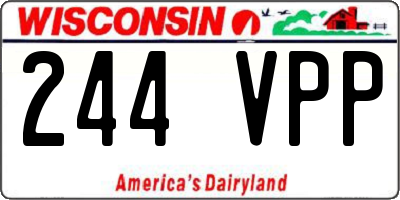 WI license plate 244VPP