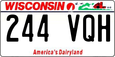WI license plate 244VQH