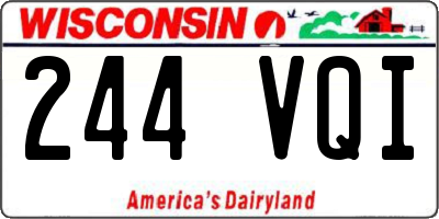 WI license plate 244VQI