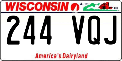 WI license plate 244VQJ