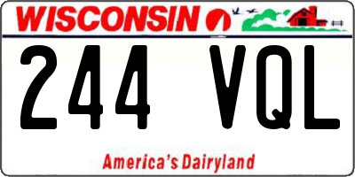 WI license plate 244VQL