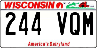 WI license plate 244VQM