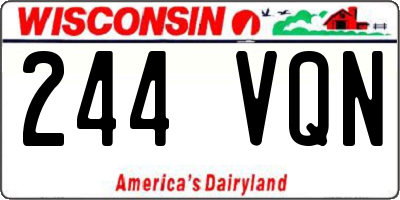 WI license plate 244VQN