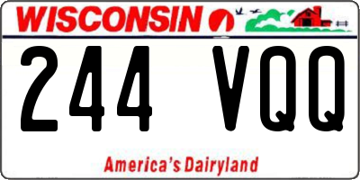 WI license plate 244VQQ