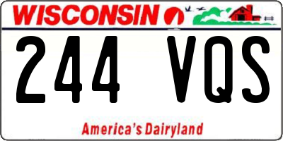 WI license plate 244VQS