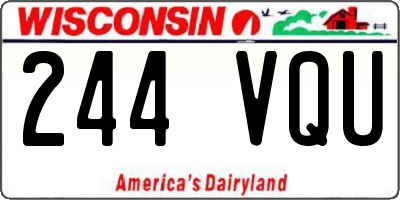 WI license plate 244VQU
