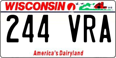 WI license plate 244VRA