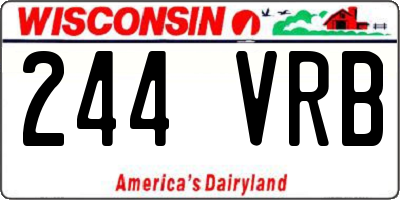 WI license plate 244VRB