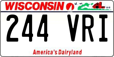WI license plate 244VRI