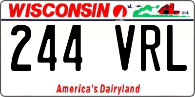 WI license plate 244VRL