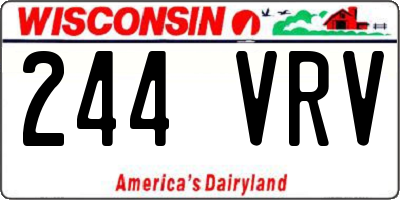 WI license plate 244VRV