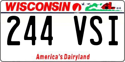 WI license plate 244VSI