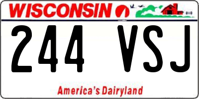 WI license plate 244VSJ