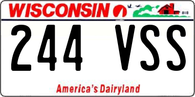 WI license plate 244VSS