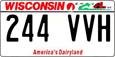 WI license plate 244VVH