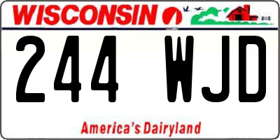 WI license plate 244WJD