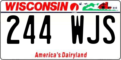 WI license plate 244WJS