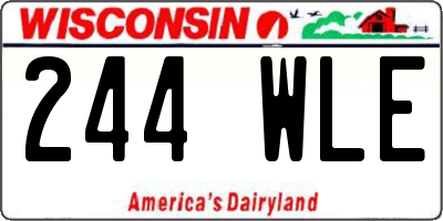 WI license plate 244WLE
