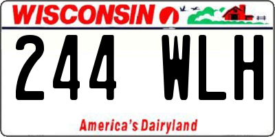 WI license plate 244WLH