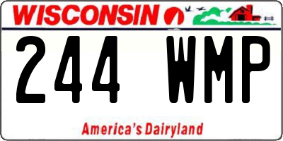 WI license plate 244WMP