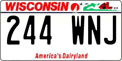 WI license plate 244WNJ