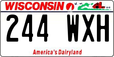 WI license plate 244WXH