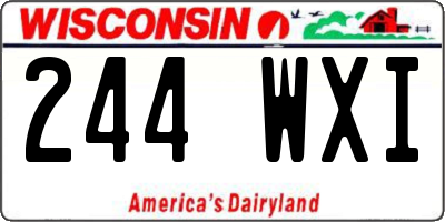 WI license plate 244WXI