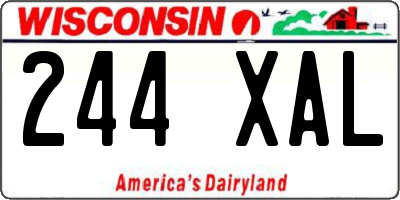 WI license plate 244XAL