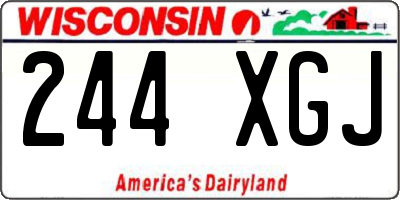 WI license plate 244XGJ