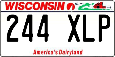 WI license plate 244XLP