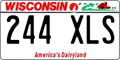 WI license plate 244XLS