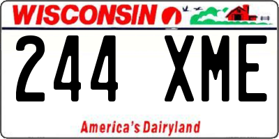 WI license plate 244XME
