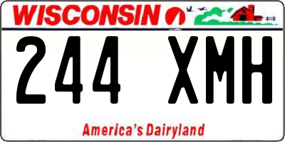WI license plate 244XMH