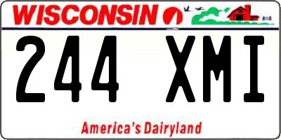 WI license plate 244XMI