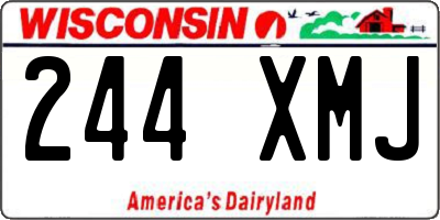 WI license plate 244XMJ