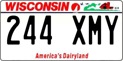 WI license plate 244XMY